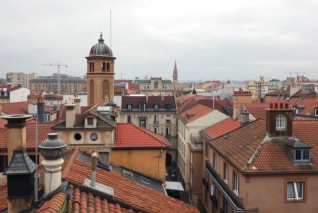 Salidas de extraccion en las cubiertas de Zaragoza